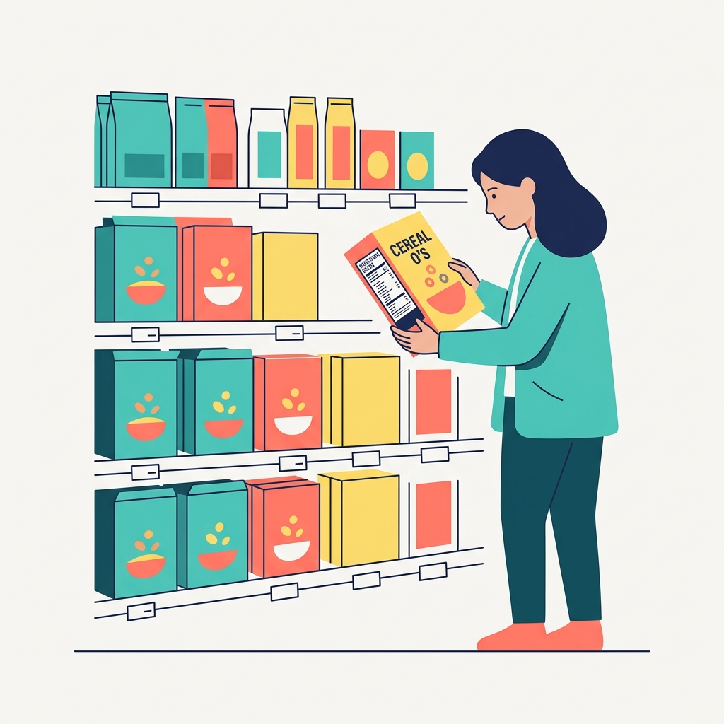 Ilustración de la guía: Cómo entender una etiqueta nutricional al comprar para la familia