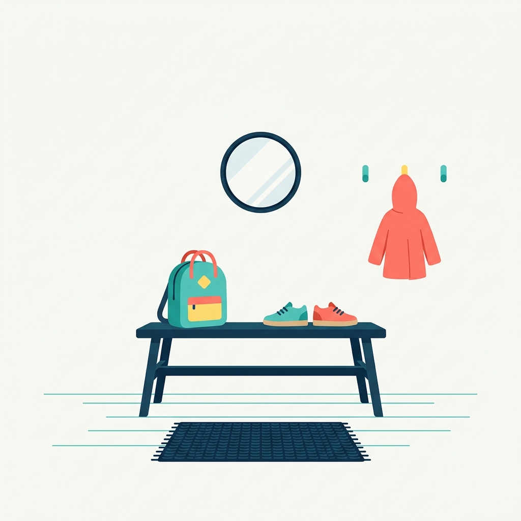 Ilustración de la guía: Cómo salir de casa con niños sin repetir lo mismo diez veces
