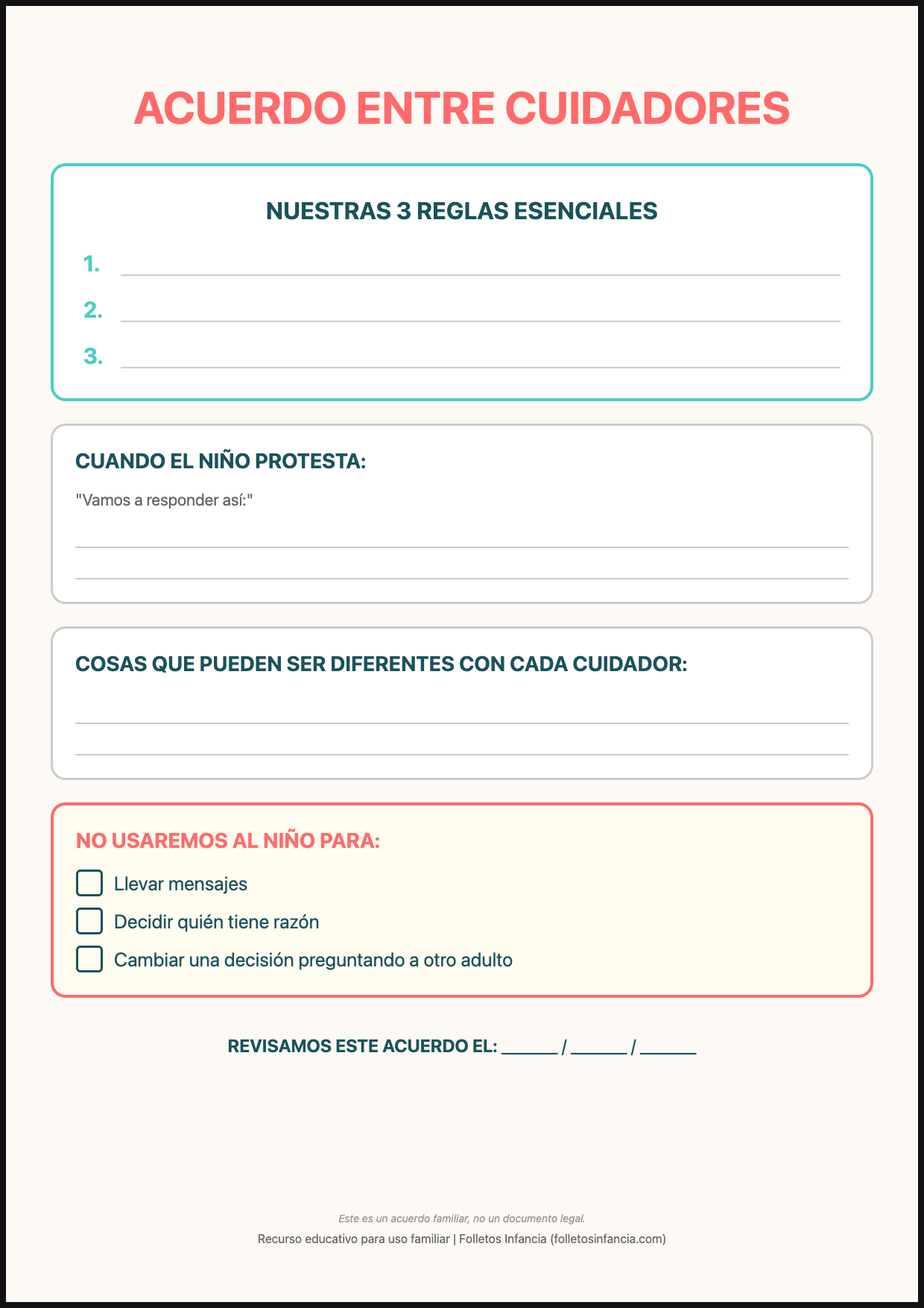 Acuerdo entre cuidadores